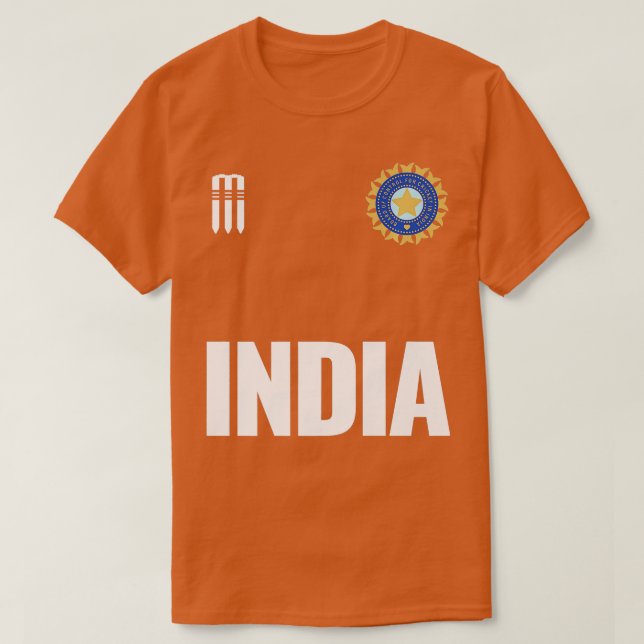 Indiska Cricket-supportrar Jersey India Cricket Fa T Shirt (Design framsida)