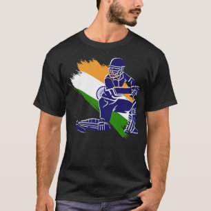 Indiska cricketspelare t shirt