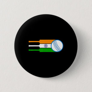 Indiska Cricketspelare Team Cricket Fans Indien Cr Knapp