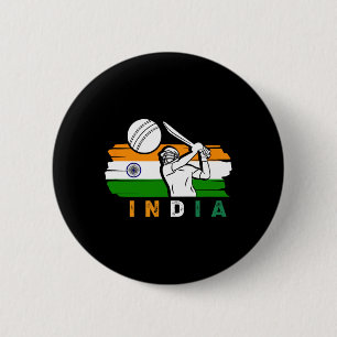 Indiska Cricketspelare Team Cricket Fans Indien Cr Knapp