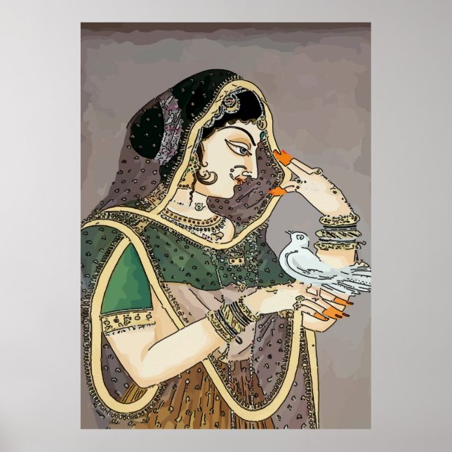 Indiska Dam med Dove Poster (Framsidan)