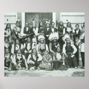 Indiska delegationen med siouxledare i Washington  Poster