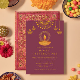 Indiska Diwali-festivalen i Ljus Firande Inbjudningar