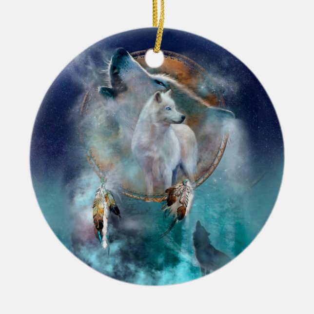 Indiska drömmakare och stamskalle av etnisk härkom julgransprydnad keramik (Framsidan)