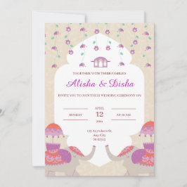 Indiska Elegance bröllop Inbjudningar