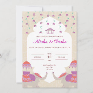 Indiska Elegance bröllop Inbjudningar