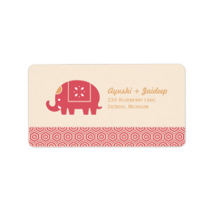 indiska Elephant Adressetikett