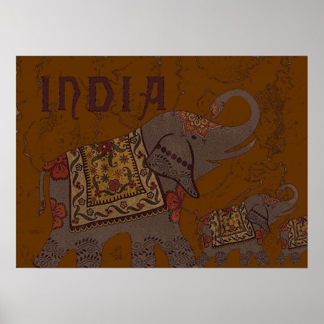 indiska Elephant Poster (Framsidan)
