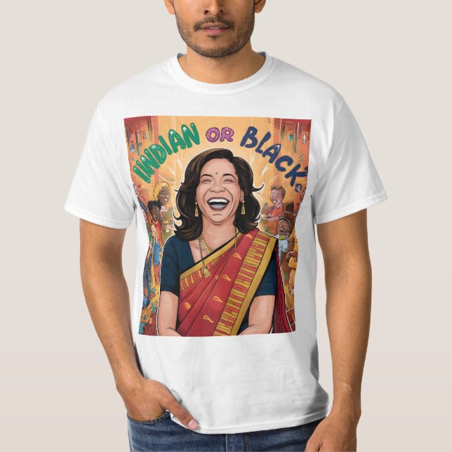 Indiska eller svarta | Kamala Harris T Shirt (Framsida)