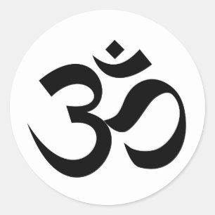 Indiska farmreligionen helig symbol mantra Hindu Runt Klistermärke