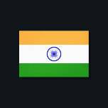 Indiska Flagga (Indien) (Sydasiatiska Land) (Bhara Canvastryck<br><div class="desc">Detta mönster är utmärkande för Indiens flagga (officiellt känd som Republiken Indien), som är ett land i Sydasien. Indien är världens folkrikaste demokrati. Indien delar land gräns med Pakistan till väster, China, Nepal och Bhutan till norr och Bangladesh och Myanmar till öster. I Indiska oceanen ligger Indien i närheten av...</div>