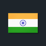 Indiska Flagga (Indien) (Sydasiatiska Land) (Bhara Canvastryck<br><div class="desc">Detta mönster är utmärkande för Indiens flagga (officiellt känd som Republiken Indien), som är ett land i Sydasien. Indien är världens folkrikaste demokrati. Indien delar land gräns med Pakistan till väster, China, Nepal och Bhutan till norr och Bangladesh och Myanmar till öster. I Indiska oceanen ligger Indien i närheten av...</div>