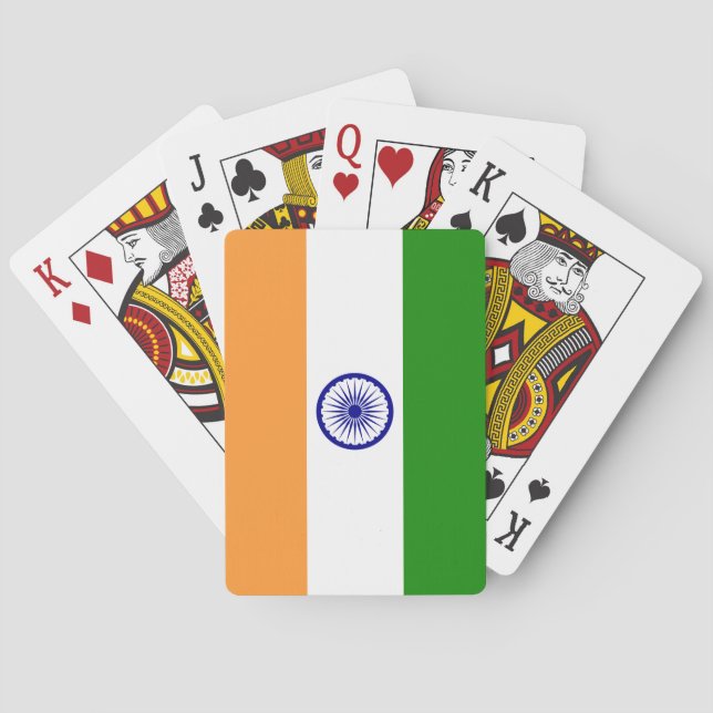 Indiska Flagga (Indien) (Sydasiatiska Land) (Bhara Casinokort (Baksidan)