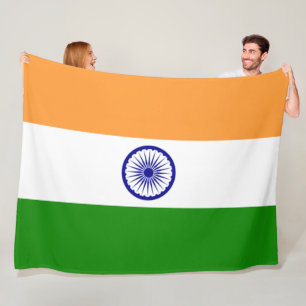 Indiska Flagga (Indien) (Sydasiatiska Land) (Bhara Fleecefilt