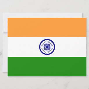 Indiska Flagga (Indien) (Sydasiatiska Land) (Bhara Kort
