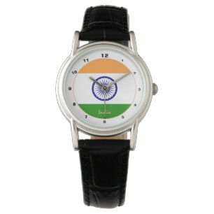 Indiska Flagga- och Indiens trendig mode /designbe Armbandsur