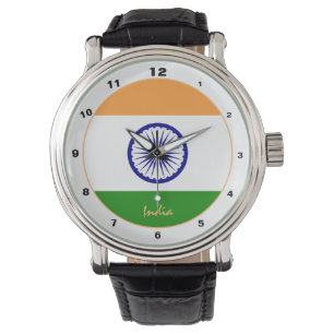 Indiska Flagga- och Indiens trendig mode /designbe Armbandsur