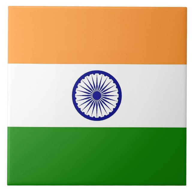 Indiska Flagga Tile Kakelplatta (Framsidan)