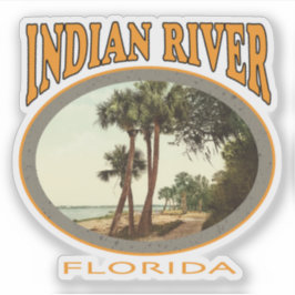 Indiska floden Florida med vintage bild Klistermärken