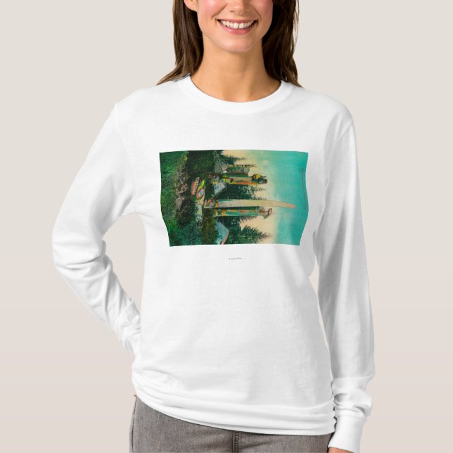 Indiska gravar och Totems i Alaska StateState T-shirt (Framsida)