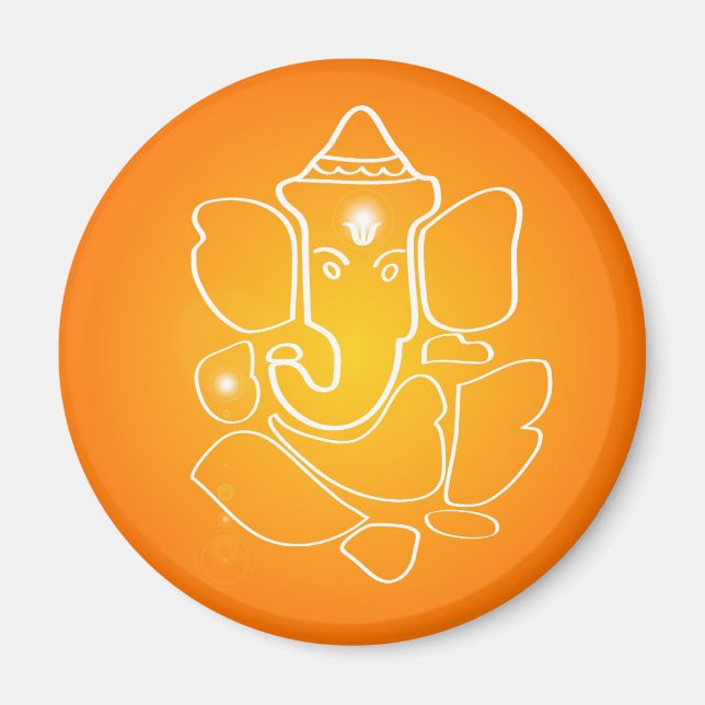 Indiska Gud Ganesha - Magnet (Framsidan)