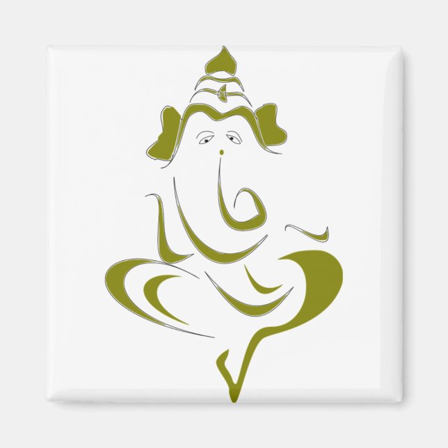 Indiska Gud Ganesha Magnet (Framsidan)