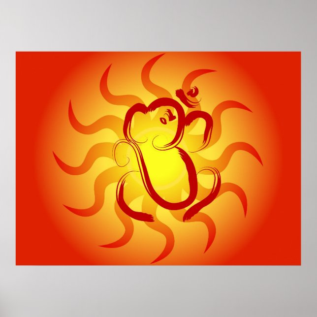 Indiska Gud Ganesha - Poster (Framsidan)