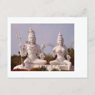 Indiska Gud - Shiva och hans fru - Parvati Vykort