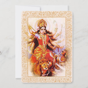 Indiska gudstjänster/Morsa Durga - Inbjudningskort