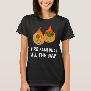 Indiska Hindi gol gappe trend fire pani puri T Shirt
