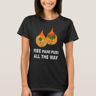 Indiska Hindi gol gappe trend fire pani puri T Shirt