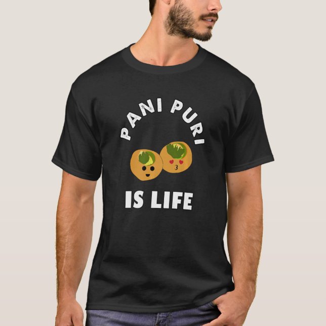 Indiska Hindi pani puri kärlek T Shirt (Framsida)