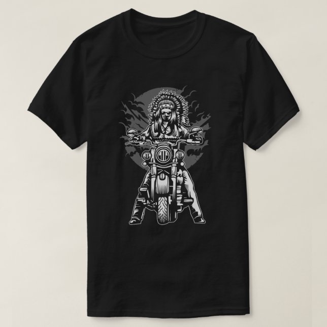 Indiska högsta motorcykelmanar T-tröja Tee (Design framsida)