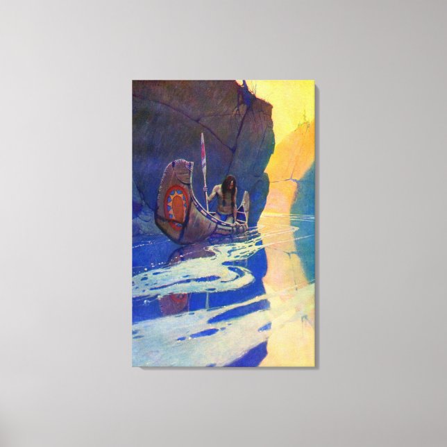 Indiska i sin ensamhet NC Wyeth 1907 Canvastryck (Framsida)