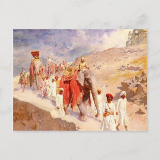 Indiska jaktande Party av Edwin Lord Weeks Vykort