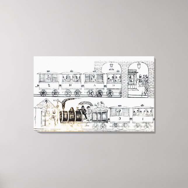 Indiska järnvägen canvastryck (Framsida)