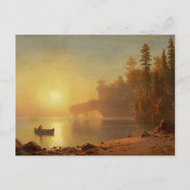 Indiska kanot av Albert Bierstadt Vykort (Framsida)