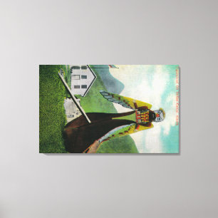 Indiska kanot med Figurehead i Alaska Canvastryck