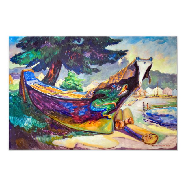 Indiska Krig Canoe | Emily Carr | Fototryck (Framsidan)