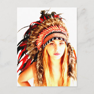 Indiska krigare vykort