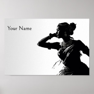 Indiska kvinnor, klassiskt Dance bharatnatyam Poster