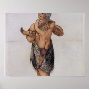 Indiska kvinnor och Baby i Pomeioc Poster