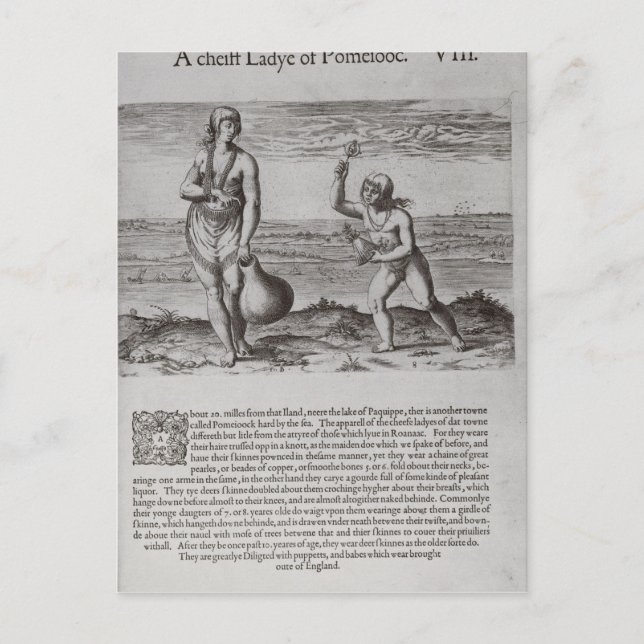 Indiska kvinnor och unga flickor vykort (Framsida)