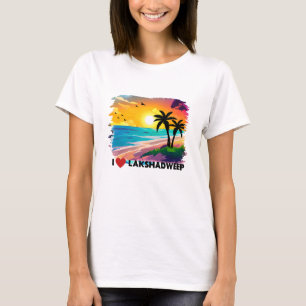 Indiska Lakshadweep-stranden Vacation Tee, Indien T Shirt