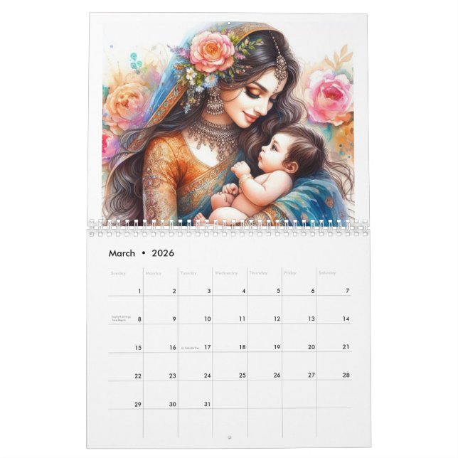 Indiska Mammor Kalender (Mar 2026)