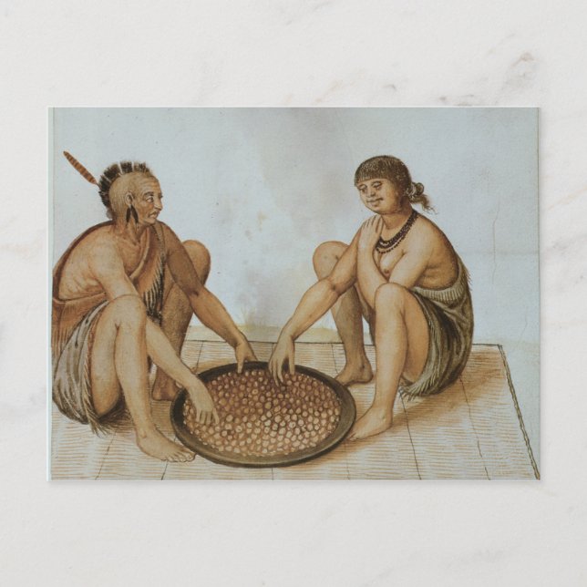Indiska man och kvinnor vykort (Framsida)