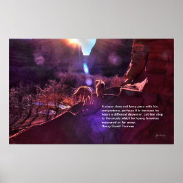 Indiska marionetter Greet den nya dagen i Canyon D Poster