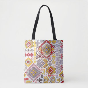 Indiska matta paisley ornament mönster. Ethnic Ma Tygkasse
