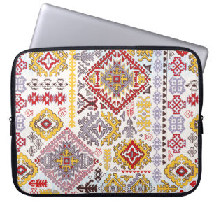 Indiska matta paisley ornament mönster. Ethnic Man Laptop Fodral