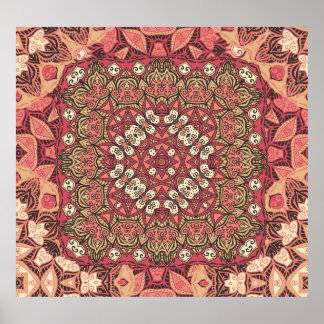 Indiska medaljoner, boho etnisk prydnad poster
